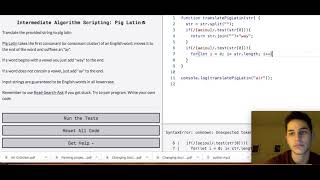 Freecodecamp Intermediate Algorithm: Pig Latin