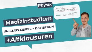 Brechungsgesetz (Snellius-Gesetz) und Dispersion einfach erklärt | Physik für Mediziner  | +Aufgaben