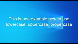 Lowercase Uppercase Propercase in VB Net