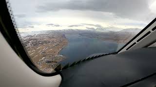 4K - Cockpit landing in Akureyri, Iceland (AEY/BIAR)