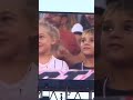 adorable kid s kiss cam moment