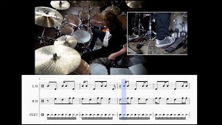 Marco Minnemann | Drumeo | Transcription 5 vs 7 vs 9 Independence Exercise