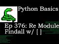 Python Basics Re Findall Method pt. 2