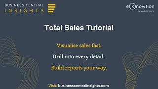 Business Central Insights - Total Sales Tutorial