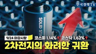 [투데이 시황]ㅣ2024년 9월 24일ㅣ주식 시장 핵심 요약ㅣ관심 업종ㅣ종목·시황 총정리