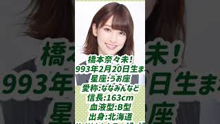 1分で分かる！乃木坂46卒業生紹介！！橋本奈々未編！！！【乃木坂46】【ゆっくり解説】#乃木坂46 #橋本奈々未 #ゆっくり解説 #shorts #アイドル