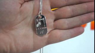 Pendentif Argent 925‰ Plaque Militaire à Personnaliser