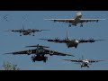 Hundreds of different military aircraft and planes landing at RIAT