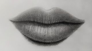 How to draw a realistic lips -step by step for beginners
