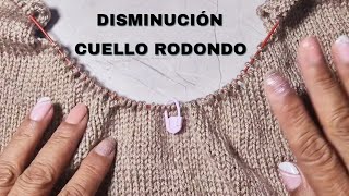 HOW TO DECREASE TO MAKE A ROUND NECKLINE WITH TWO NEEDLES.
