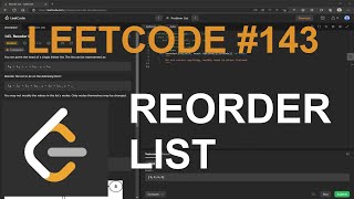 Reorder List - LeetCode 143 - Two Pointer Method - Python #leetcode