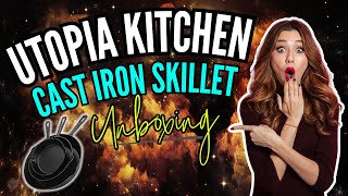 Utopia Kitchen | Unboxing A Cast Iron Skillet By Utopia Kitchen