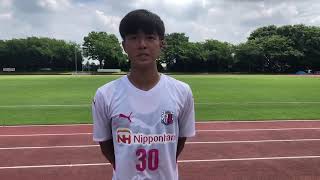 2022JCYU-18 セレッソ大阪30番 緒方 夏暉選手 試合後インタビュー0728