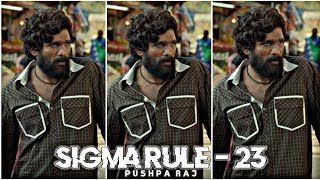Pushpa - Sigma Rule 23 🔥 Allu Arjun Attitude Status 💥 Bth Editz #shorts #pushpa