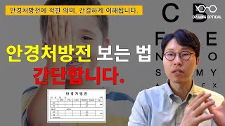 안경처방전 보는 법 간단합니다. 내가 쓴 안경 도수의 의미.