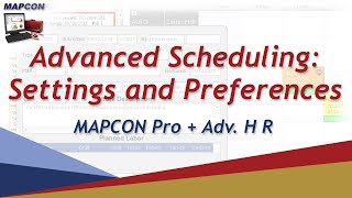 Advanced Scheduling: Settings and Preferences -MAPCON CMMS
