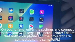 How to Connect the L02 Projector to iPhone via Wireless Screen Mirror