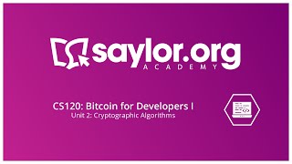 Cryptographic Algorithms: Bitcoin for Developers Study Session #2