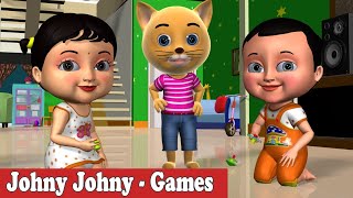 Johny Johny Yes Papa Sports & Games Nursery Rhyme   3D  Rhymes & Songs for Children