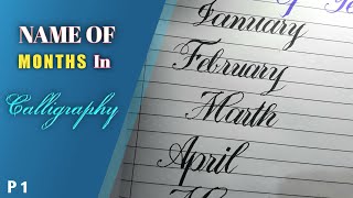 Months of the year in calligraphy |English calligraphy with cut marker (part 1)
