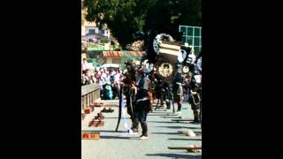 火縄銃模擬射撃　Samurais shoot the matchlock guns