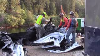 16ft tall, 320ft long Replacement AquaDam, Sandbar Flat Dam, Stanislaus River, Sonora, CA 2013