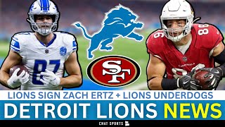 Detroit Lions News: Lions Sign Zach Ertz, Lions BIG Underdogs vs. 49ers, NFL Power Rankings + Injury