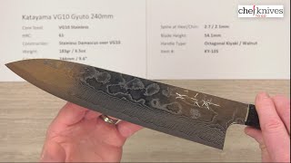 Katayama VG10 Gyuto 240mm Quick Look