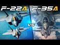 Better Together...Flight Of 2 F-22 Raptors Vs 2 F-35 Lightning II | Digital Combat Simulator | DCS |