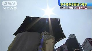 熱中症で救急搬送増加中　先週は3179人・・・死亡も3人(14/07/23)