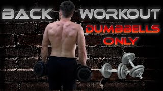 6 Ασκήσεις για ΠΛΑΤΗ με ΒΑΡΑΚΙΑ | Back Workout dumbbells Only