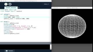 A rotating sphere with Python and Processing