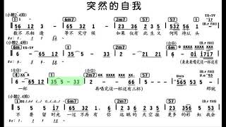 突然的自我 G调伴奏 (加小节指示，供参考）- instrumental in G with measure marks