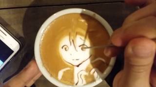 #本日の暇カプチーノ、『矢澤にこ＠ラブライブ！』。Lovelive ラテアート Latteart