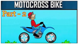 Hill Climb Racing - Latest Gameplay 2021 (Part - 2 with upgraded Vehicle MOTOCROSS BIKE 🚲Stage-Moon)