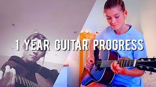 My One Year Acoustic Fingerstyle Guitar Progress (SELF-TAUGHT using YOUTUBE)
