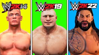Beating The Highest OVR Superstar in EVERY WWE 2K Game!