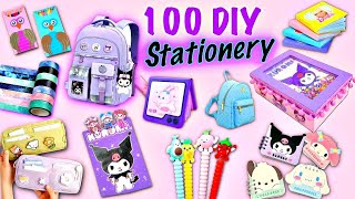 100 DIY STATIONERY IDEAS - Back To School Hacks and Crafts