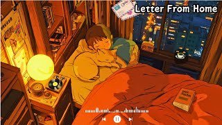 Relax~ Sweet Lofi Jazz in a Ghibli-Style Bedroom on a Rainy Night. lullaby of cute cat. Sleep music