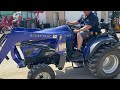 test driving the electric tractor