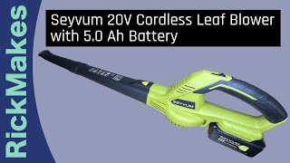 Seyvum 20V Cordless Leaf Blower with 5.0 Ah Battery