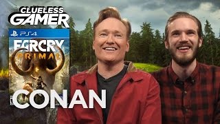 Clueless Gamer: "Far Cry Primal" With PewDiePie | CONAN on TBS
