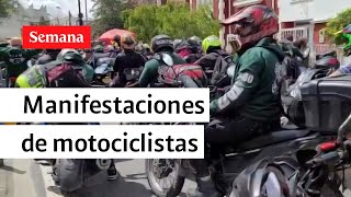 Así avanzan las manifestaciones del gremio de motociclistas en Bogotá | Semana noticias