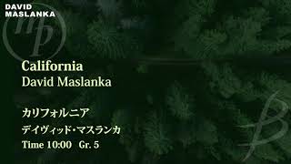 カリフォルニア／デイヴィッド・マスランカ／California／David Maslanka