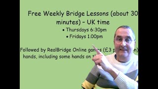 Tony's Free Weekly Bridge Lessons