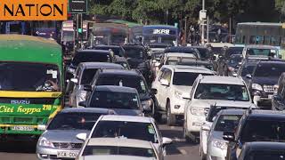 Huge traffic snarl up along Nairobi CBD