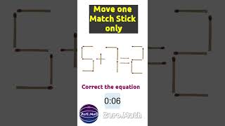 Matchstick Puzzle #shorts #math #puzzle #matchsticks #riddles