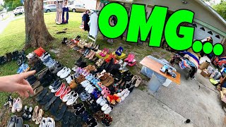 CRAZY SHOE HAUL FROM A GARAGE SALE!