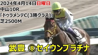 武豊 ⑧セイウンプラチナ(牡5) 2024年4月14日(日)中山10R「ドゥラメンテC(3勝クラス)」芝2500M