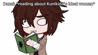 Pov: Dazai reads about Kunikida's ideal woman 🤭